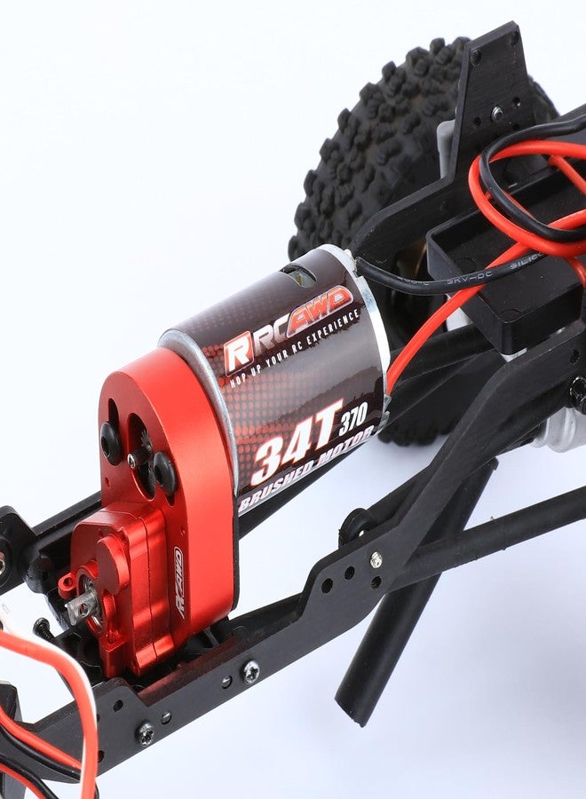 RCAWD 260% More Power Motor 370 34T CR18P Transmission Gearbox Set for Hobbyplus 1/18 CR18P EVO Rock Van Trail Hunter Series Upgrades Part Red - Image 4
